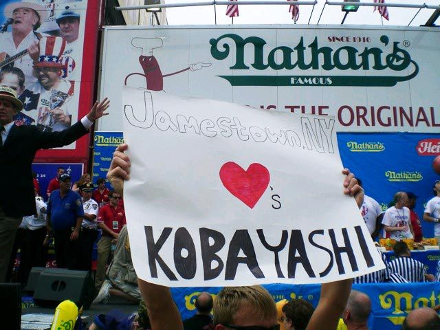 One of many Kobayashi fans.